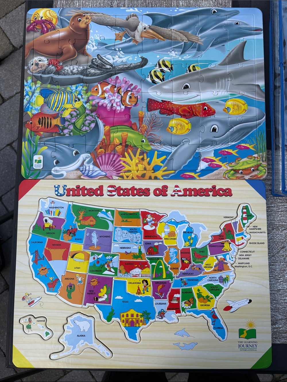 United States of America Wooden Map Puzzle by The Learning Journey -